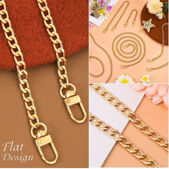 5PCS Crossbody Chain Strap, Gold Belt Chain, Chain Replacement Accessories - Picture 3 of 6